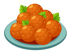 ilustración bolitas de pollo